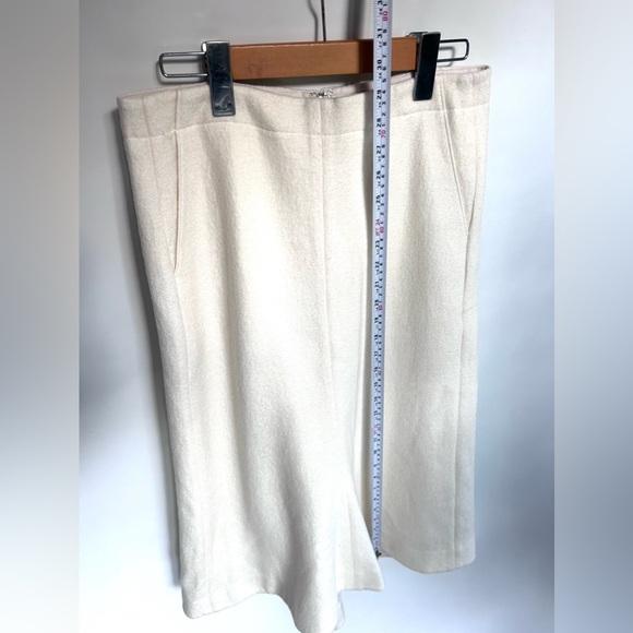 New Tibi Boiled Wool Sculpted Skirt size 4 off white ivory - Picture 7 of 12